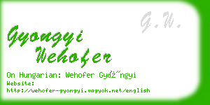 gyongyi wehofer business card